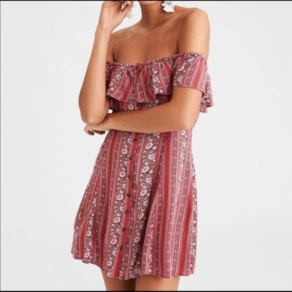 American Eagle Off the Shoulder Sundress